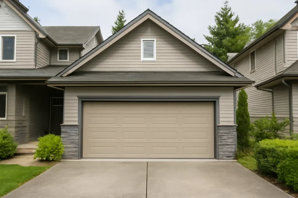 Condo Garage Door Repair Vancouver illustrated with a residential garage in BC