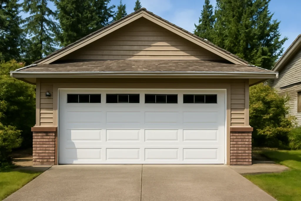Garage Door Longevity Vancouver illustrated with a residential garage in BC