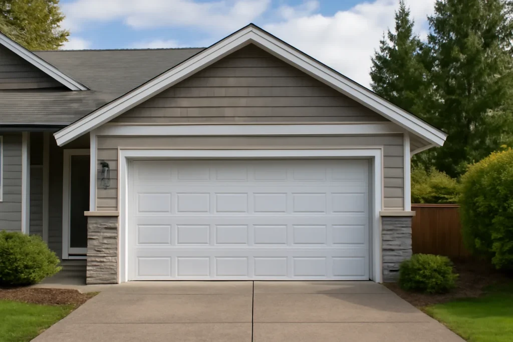 Garage Door Maintenance Surrey illustrated with a residential garage in BC