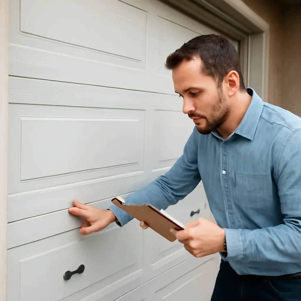 Garage door inspection related to Garage Door Repair vs Replacement BC