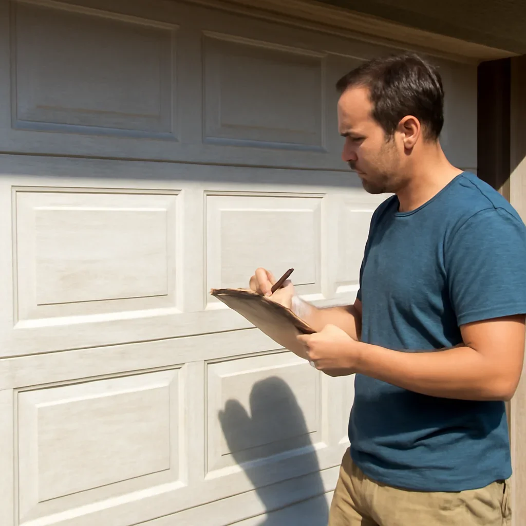 Garage door inspection related to Garage Door Sun Damage in BC