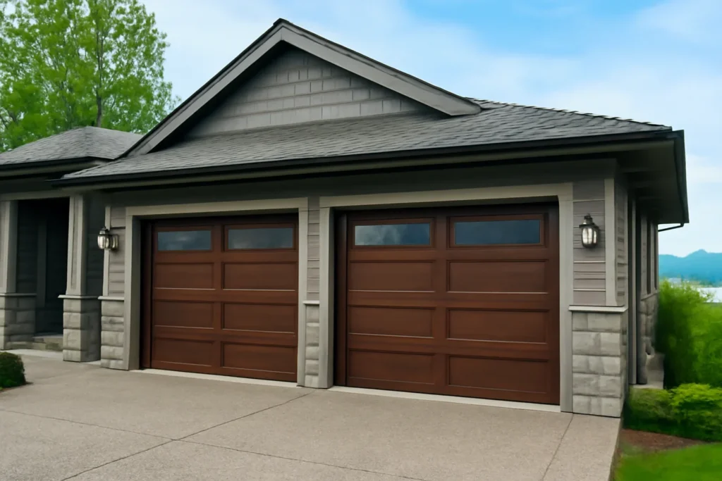 Luxury Garage Doors West Vancouver illustrated with a residential garage in BC