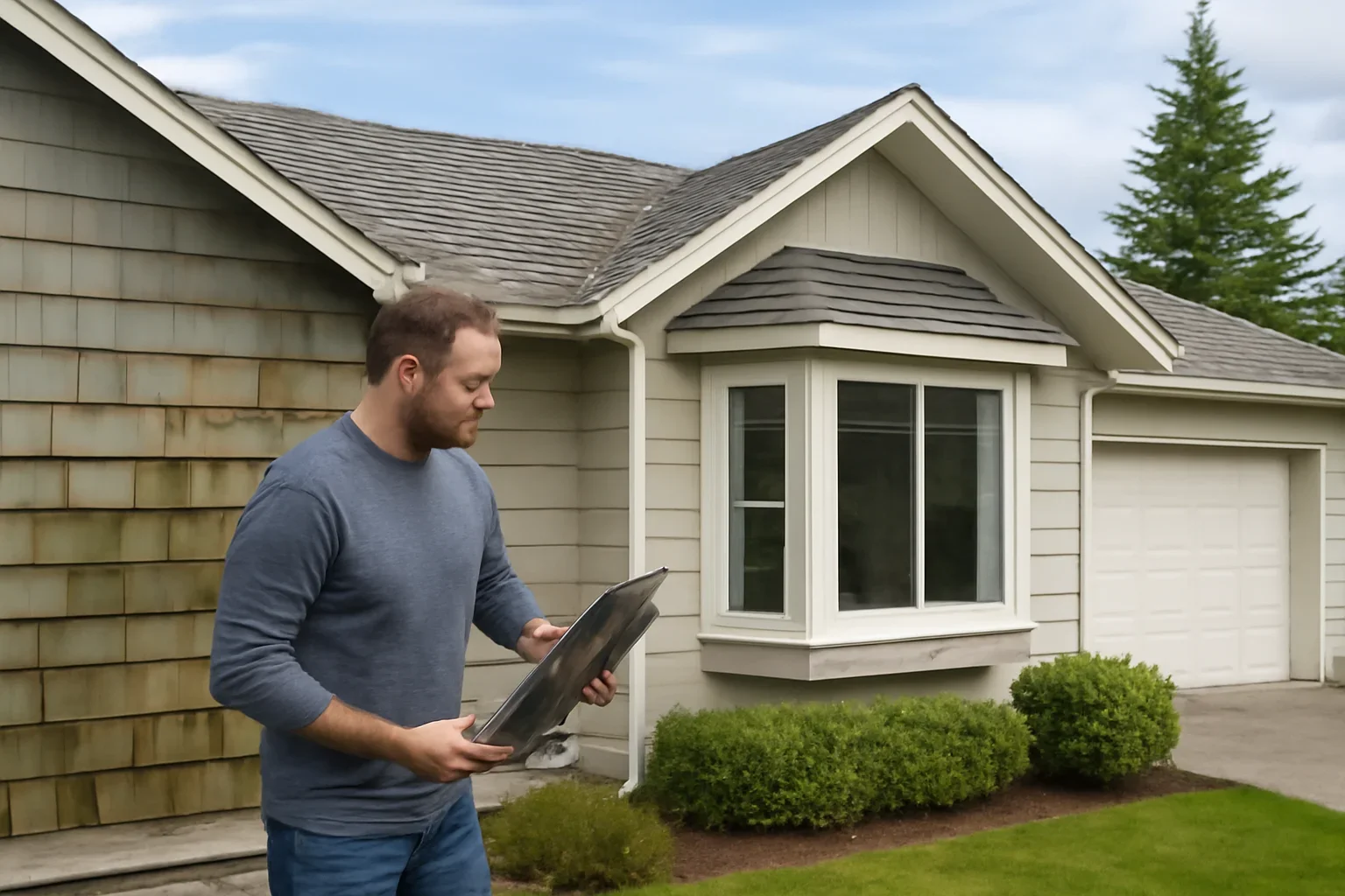 Garage door repair versus replacement comparison for a homeowner in British Columbia