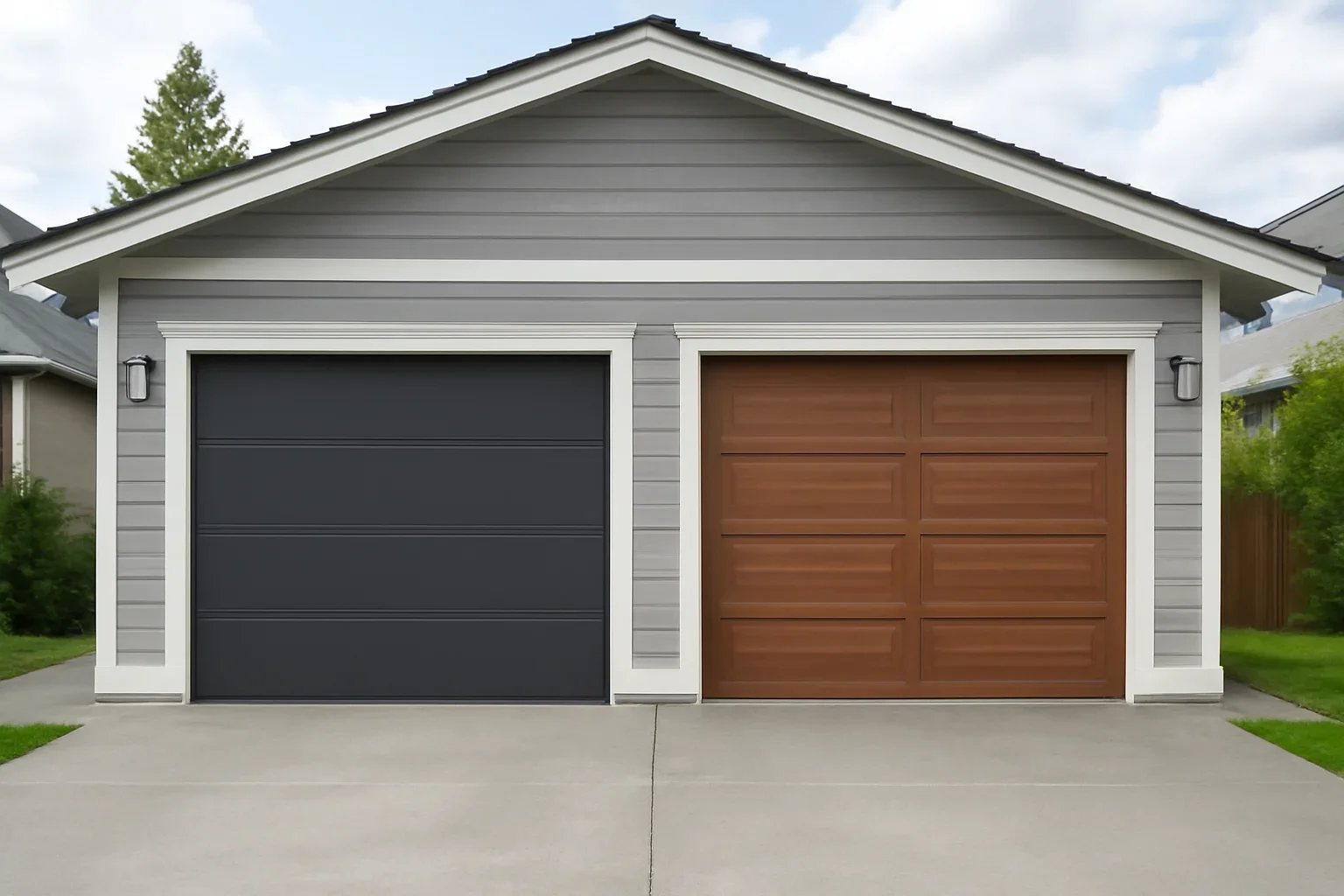 Steel vs wood garage doors comparison for BC homeowners