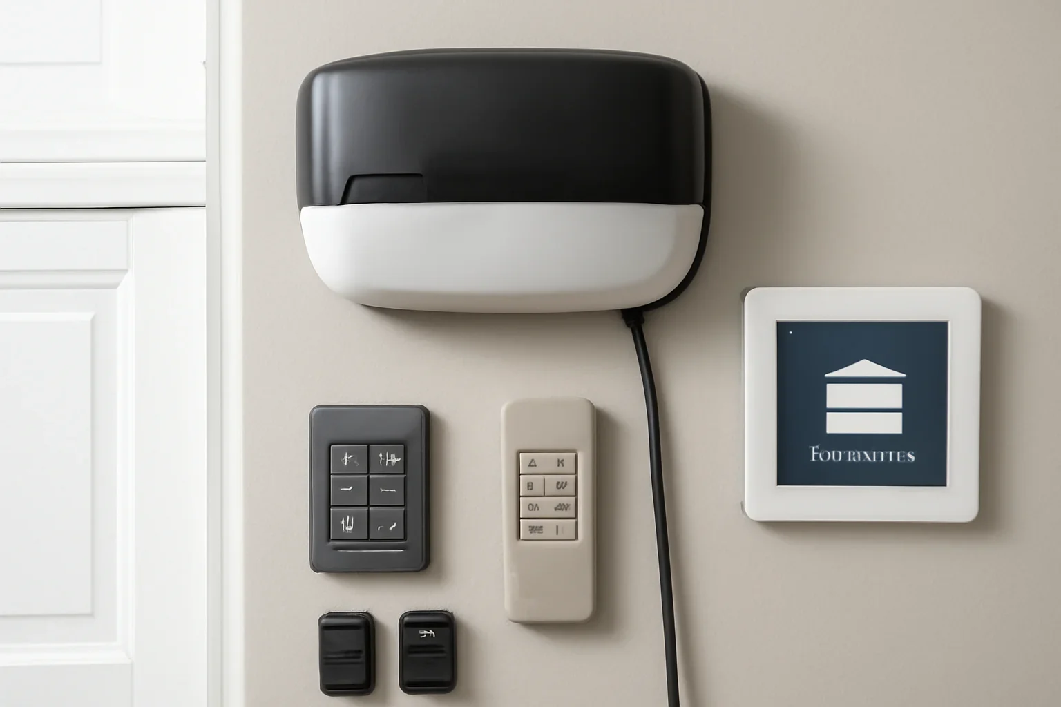 Garage door opener accessories and smart controls in a BC home