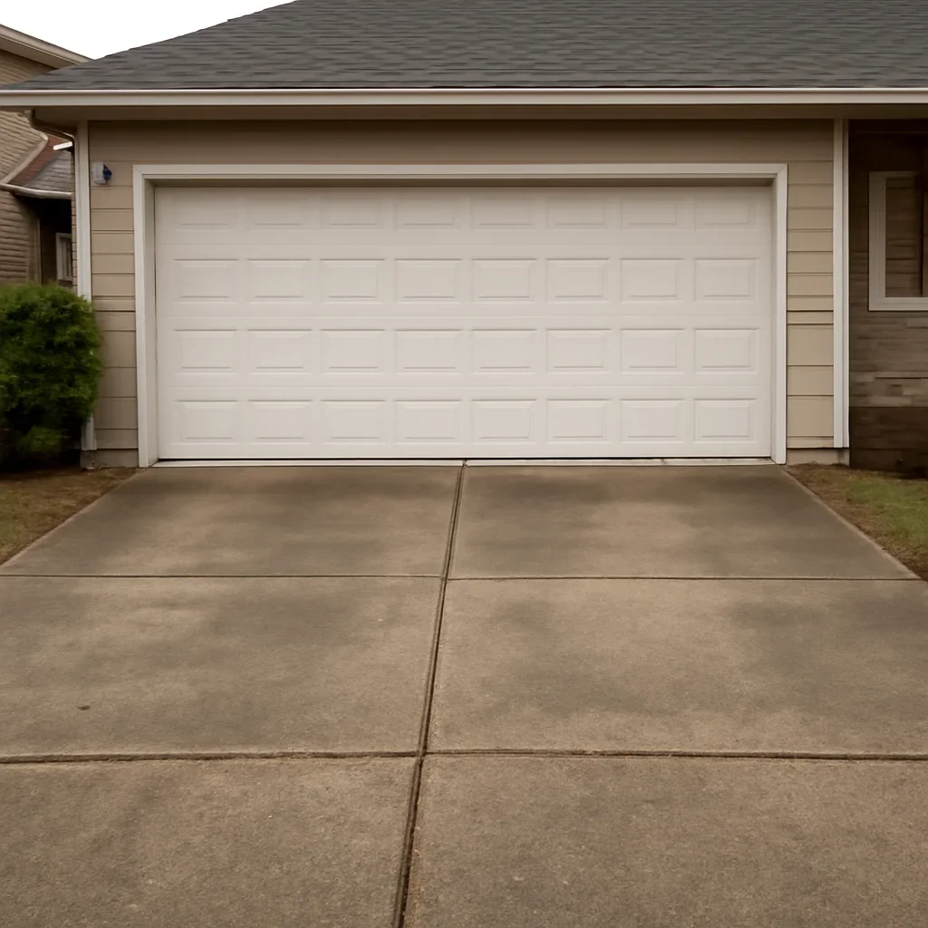 Residential garage and property conditions in Abbotsford, British Columbia
