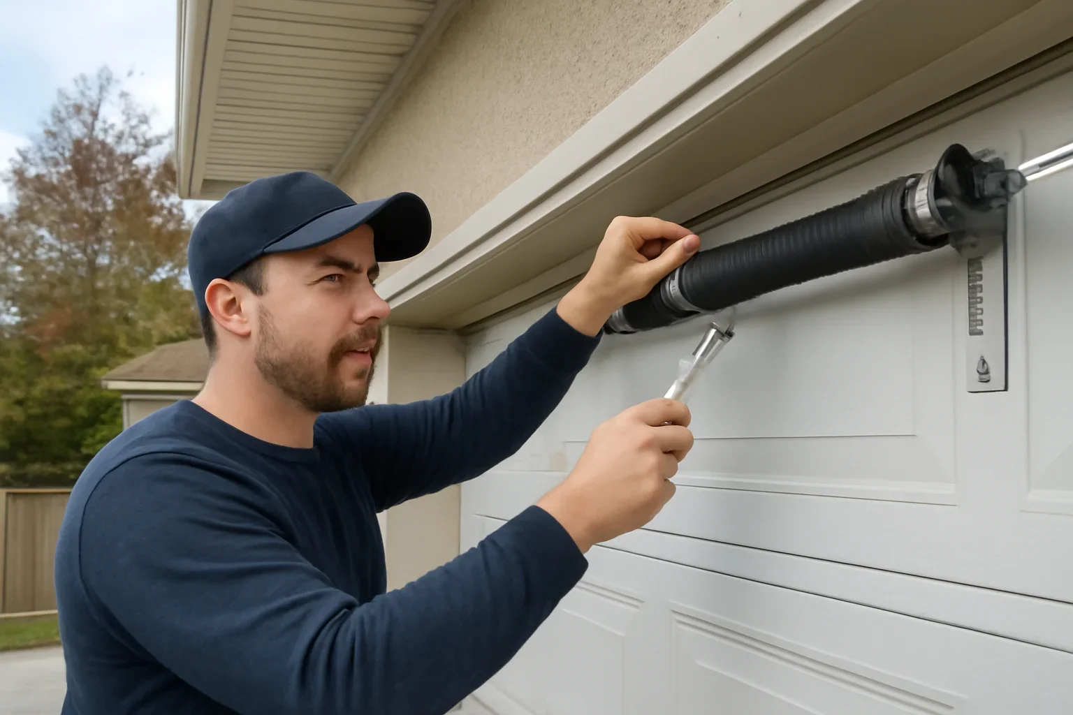 Garage door at a residential property in Abbotsford BC