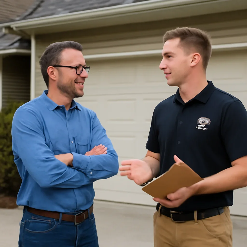 Chilliwack homeowner reviewing garage door maintenance needs