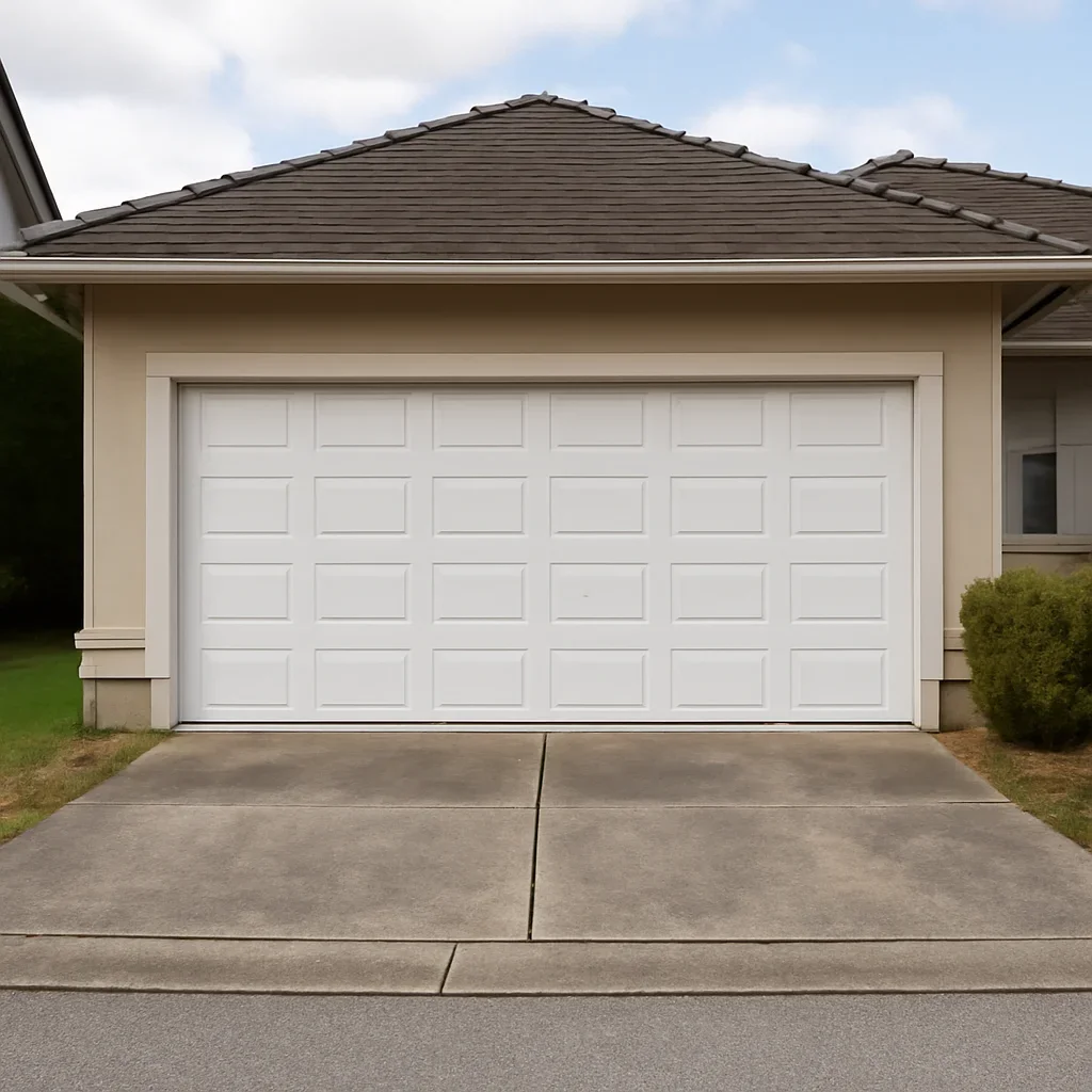 Garage door and sloped residential driveway conditions in Coquitlam