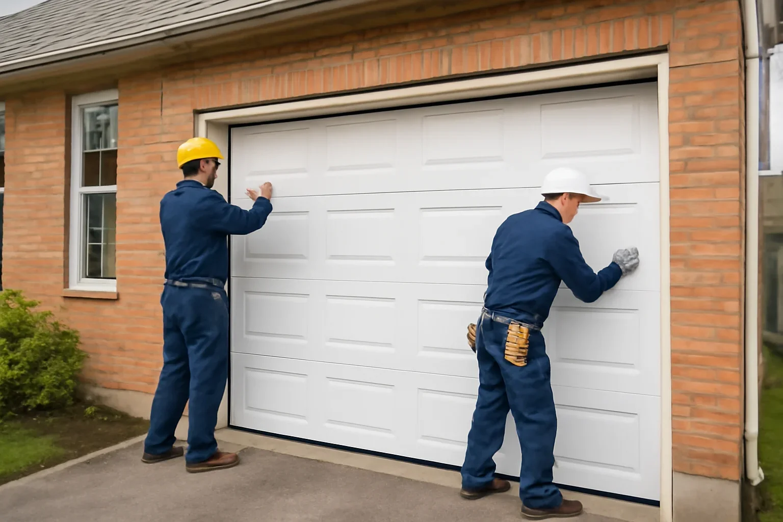 Garage door installation at a home in Langley