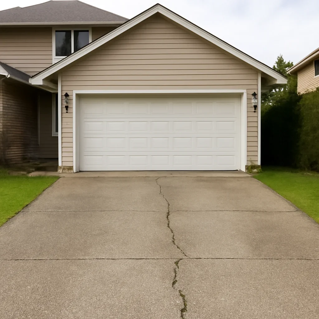 Garage and driveway at a Langley home