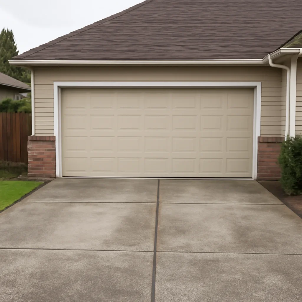 Garage door and driveway at a Langley home