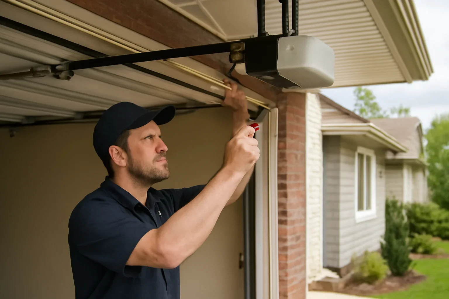 Garage door opener repair at a residential property in Maple Ridge, BC