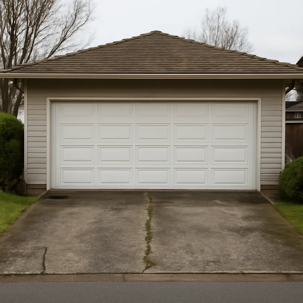 Garage and driveway at a residential property in Maple Ridge British Columbia