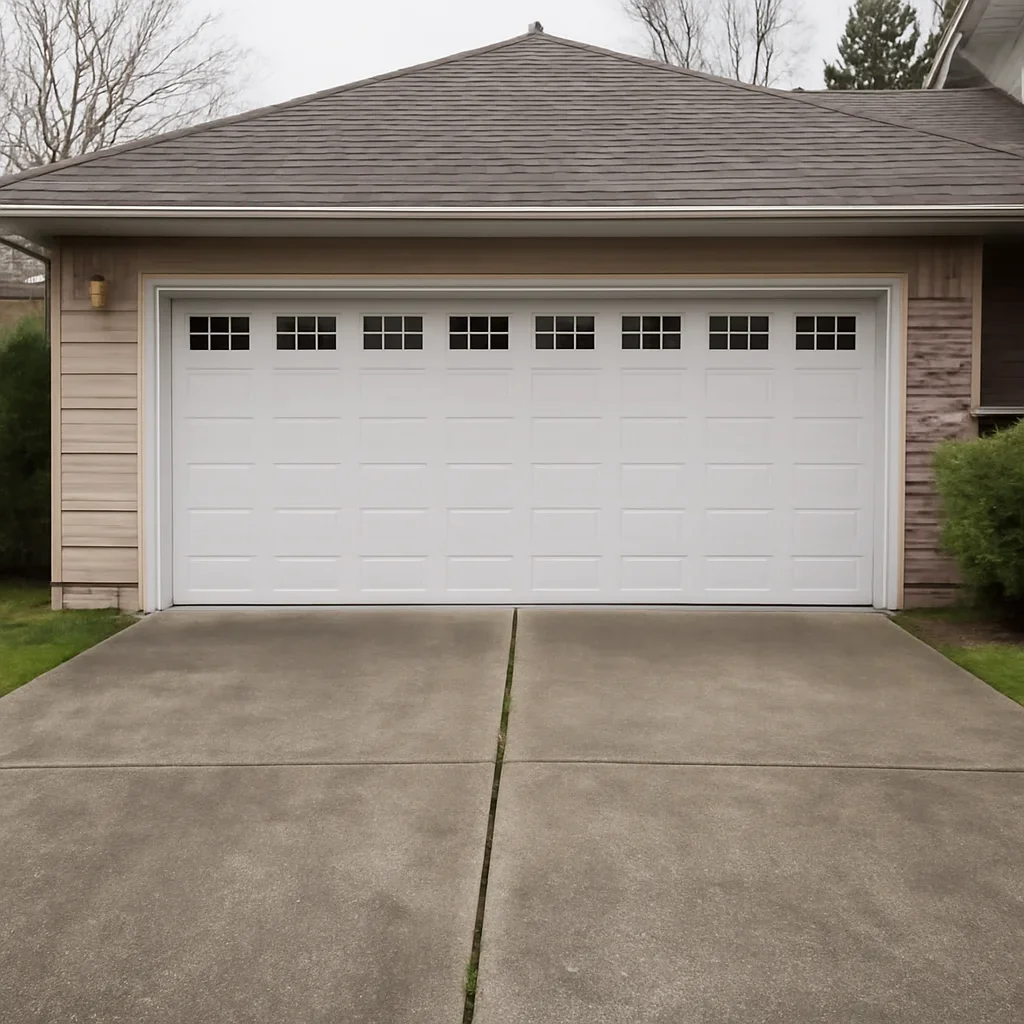 Garage and driveway at a residential property in Maple Ridge British Columbia
