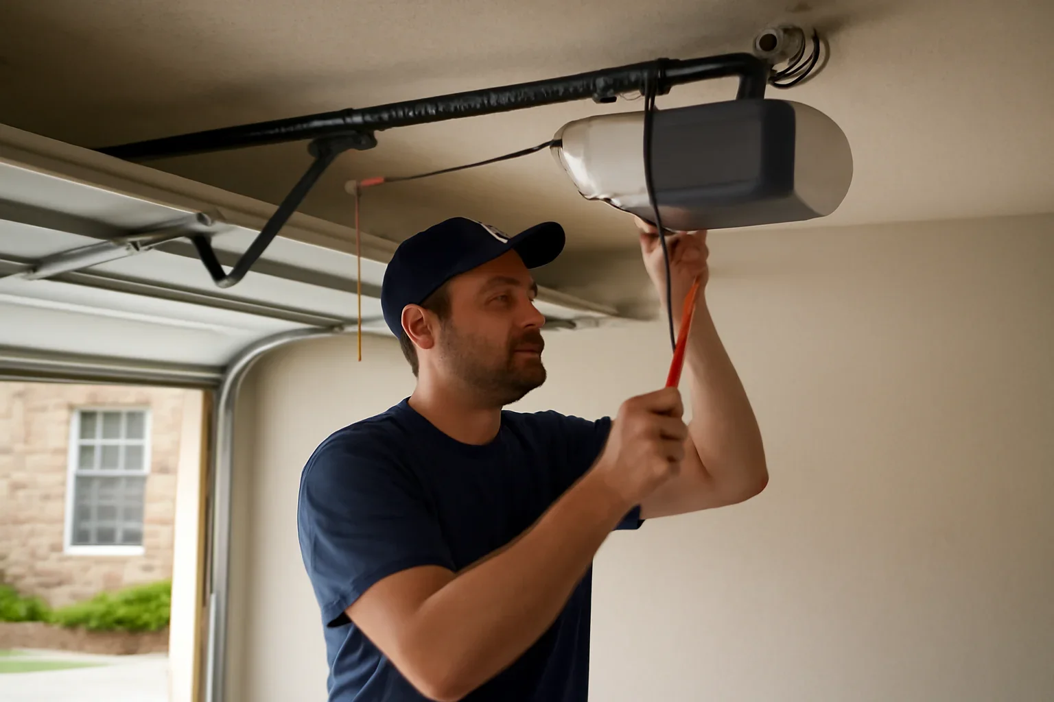 Garage door and automatic opener at a residential property in Mission BC