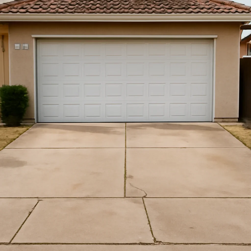 Garage and driveway at a residential property in Mission British Columbia