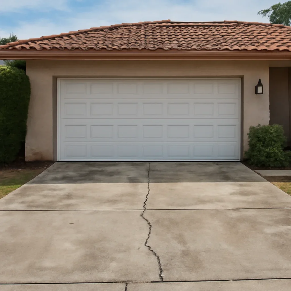 Garage and driveway at a residential property in Mission British Columbia
