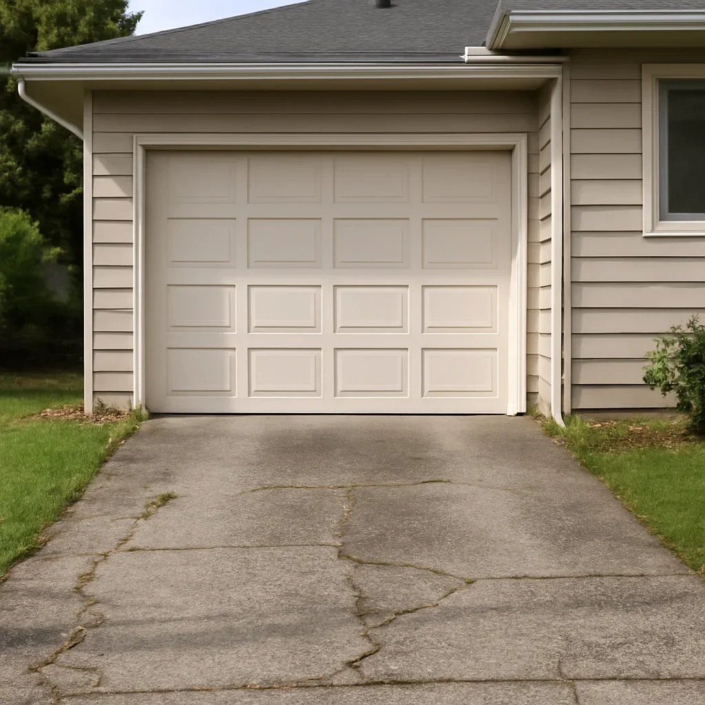 Rear-lane garage access at a residential property in New Westminster