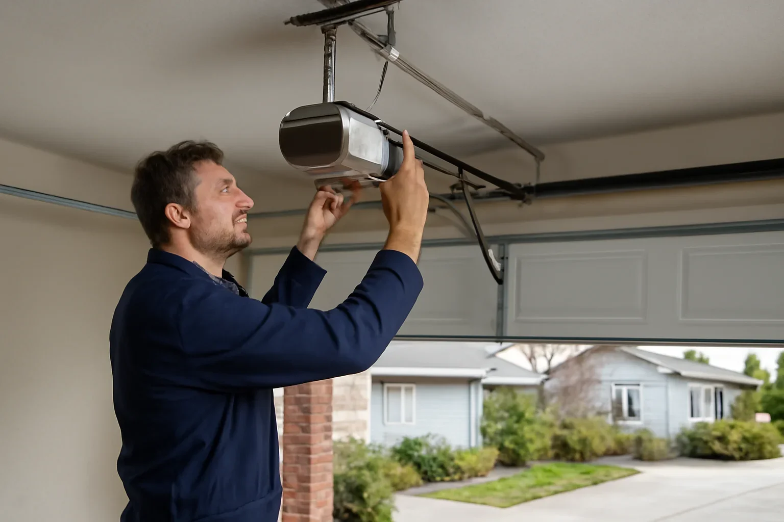 Garage door opener repair at a New Westminster home