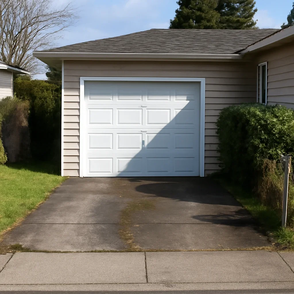 Residential garage and lane access in New Westminster