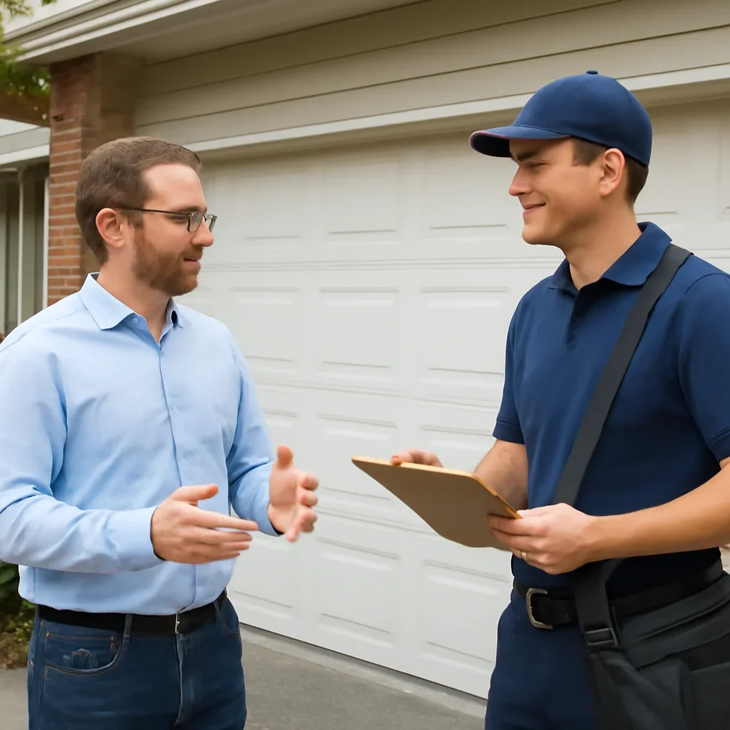 Residential garage door at a Pitt Meadows British Columbia property