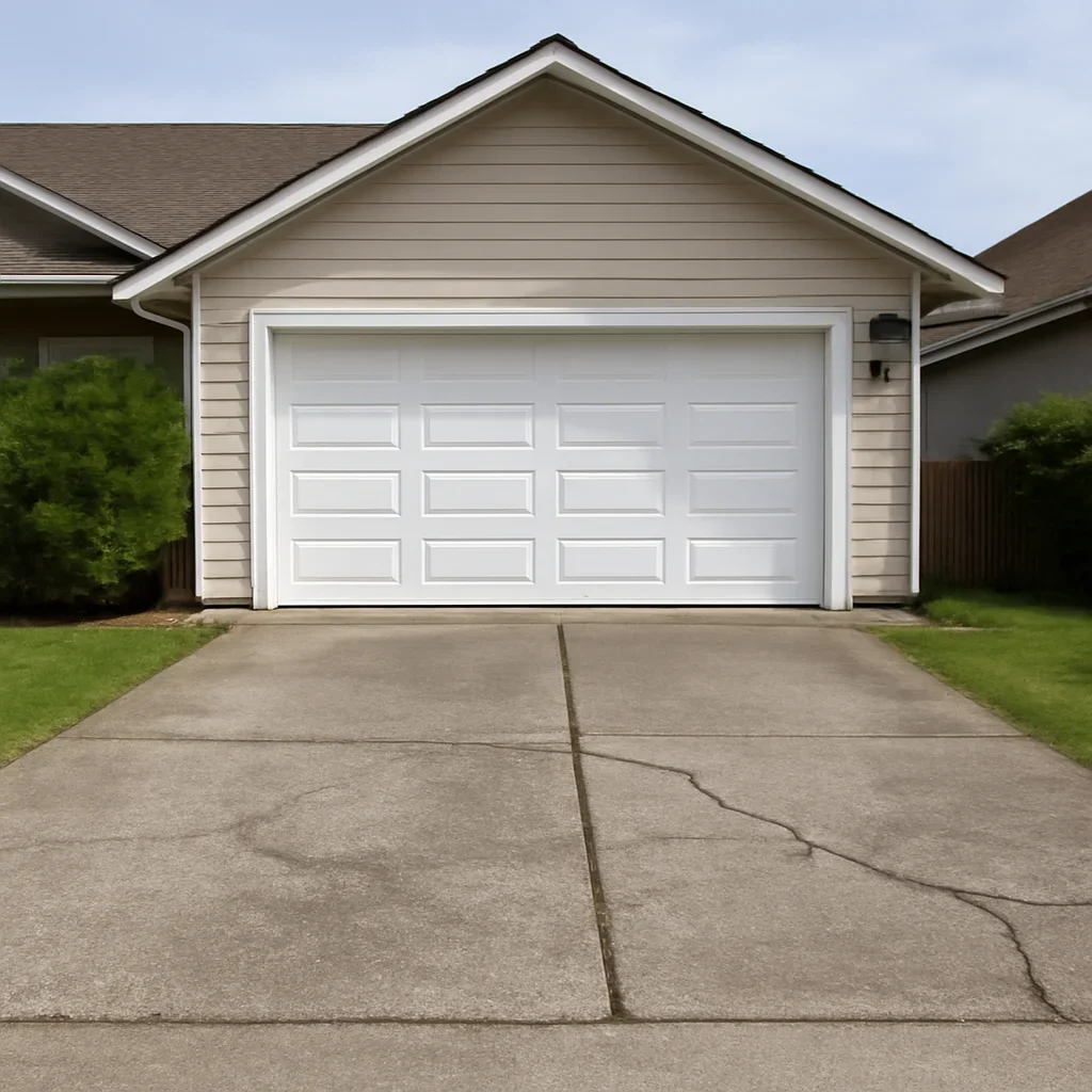 Residential garage and driveway at a Pitt Meadows British Columbia property
