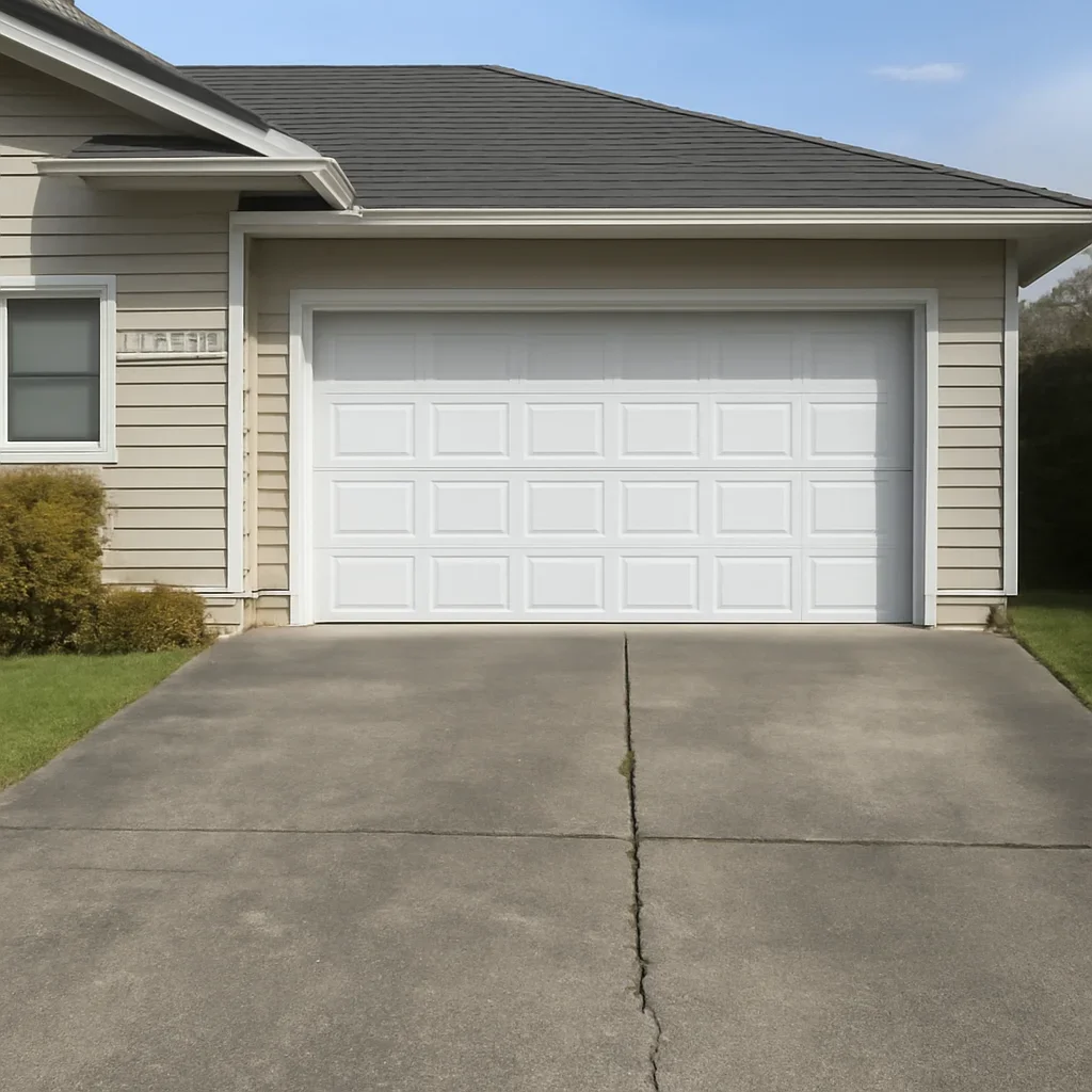 Garage and driveway at a residential property in Pitt Meadows British Columbia