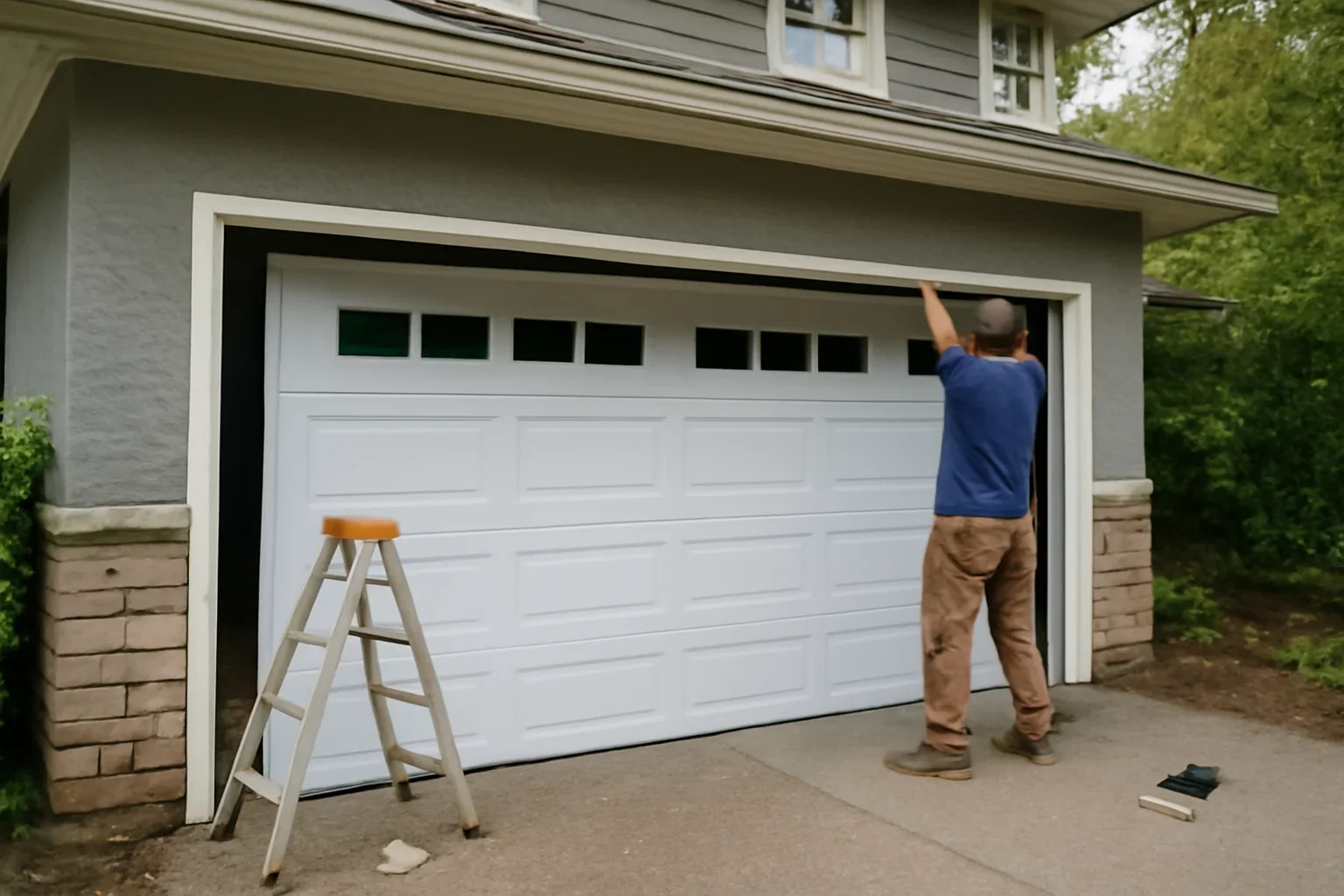 Garage Door Replacement at a home in Port Moody