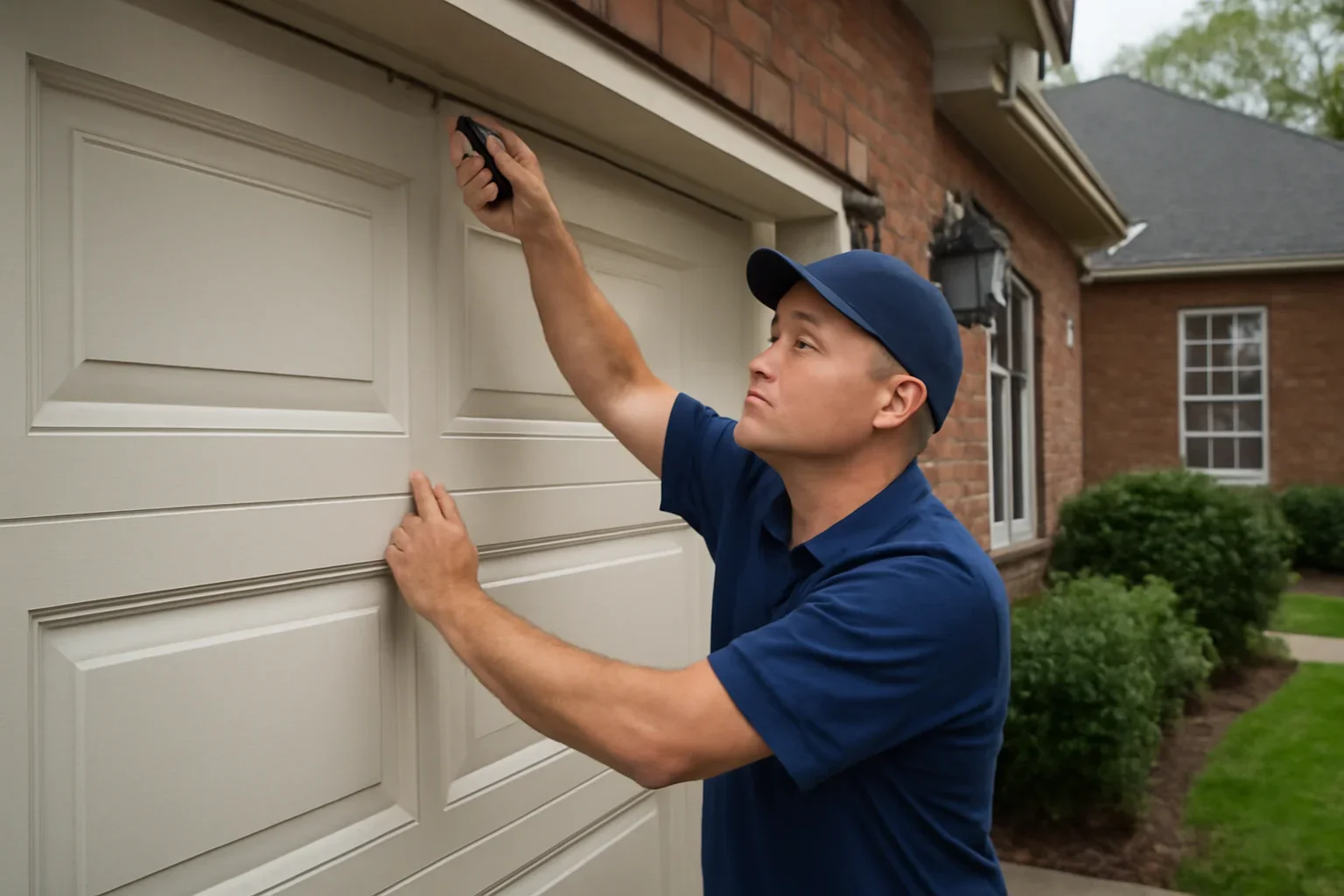 Garage door maintenance at a home in Richmond