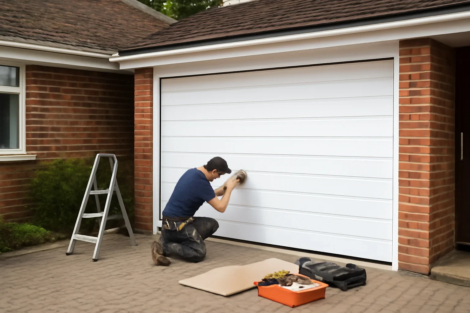 Garage door installation at a home in Surrey