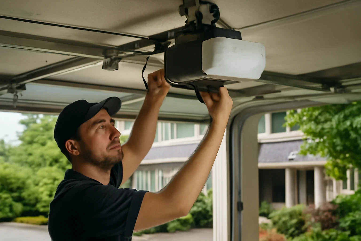 Garage door opener repair at a West Vancouver home