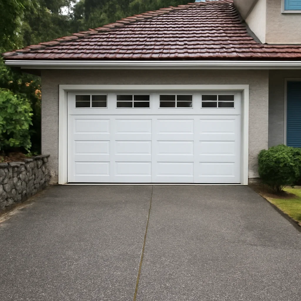 Garage door and driveway at a West Vancouver residential property