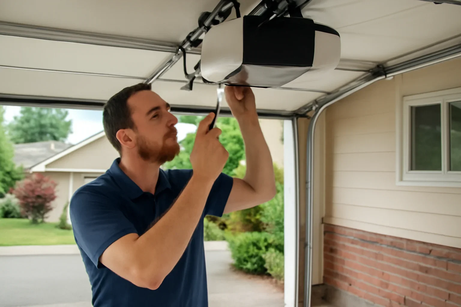 Garage door opener repair at a home in White Rock BC