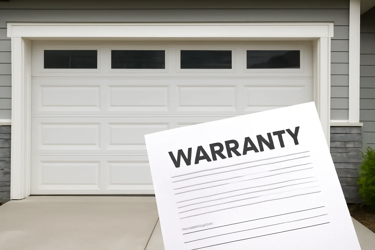 Garage door warranty information and service documentation review